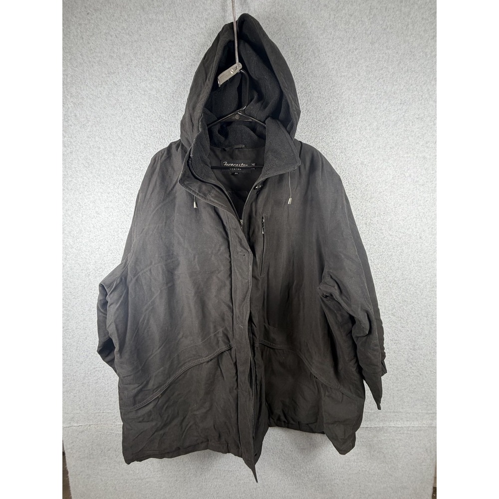 Forecaster Coat Womens 2X Black Hooded Full Zip Insulated Winter Parka Warm